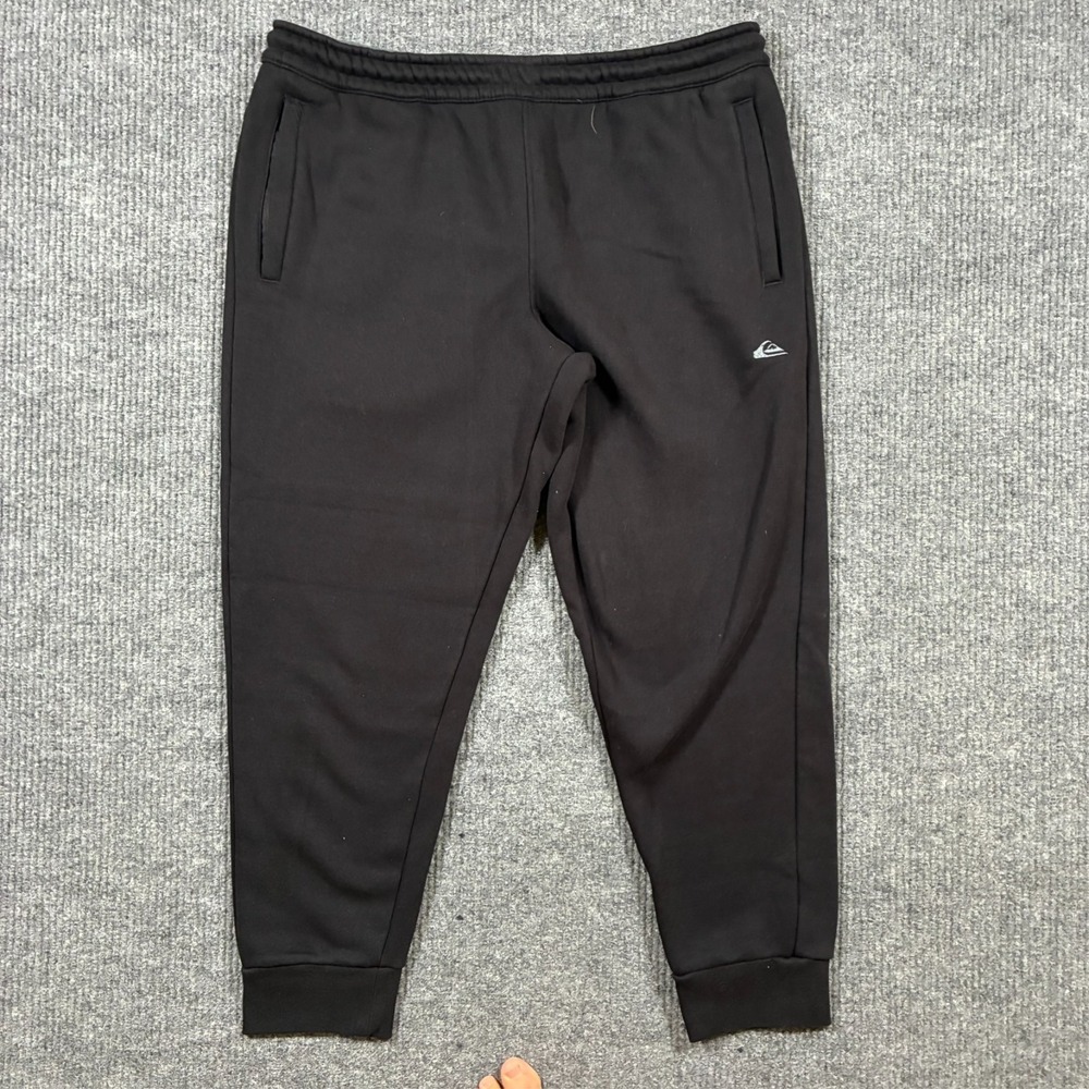 Quicksilver Mens Jogger Pants Size XL Black Pull On Drawstring Stretch Pocket